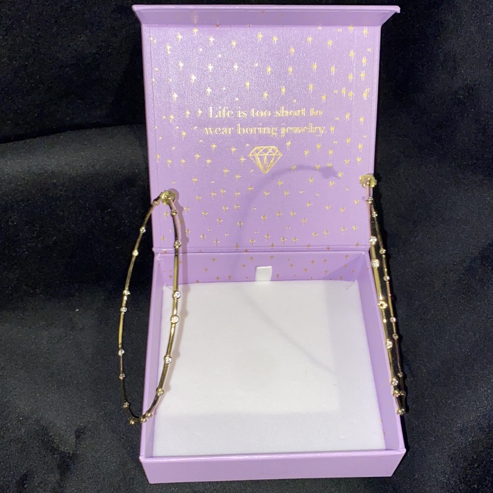 Gold Diamondettes Hoops